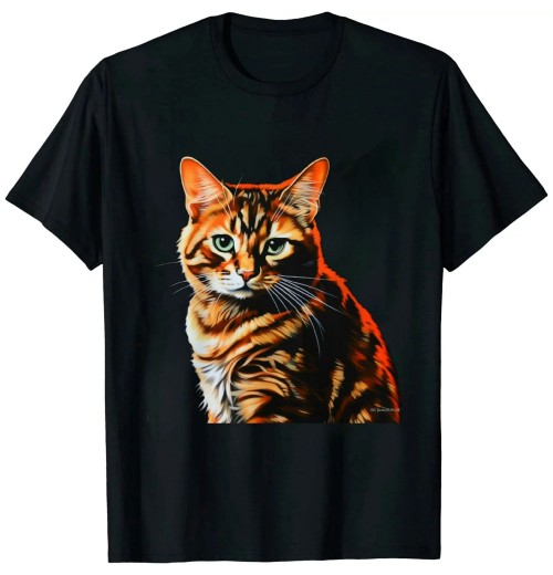 Shangniulu Cat Art - Pet Cat Motif Animal Cat T-Shirt