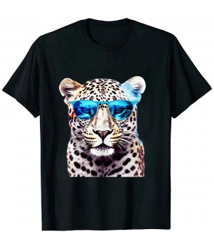 Shangniulu White Leopard Sunglasses Art - Animal Leopard T-Shirt