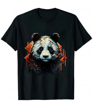 Shangniulu Panda Fantasy Animal Print Art Animal Lover Panda T-Shirt