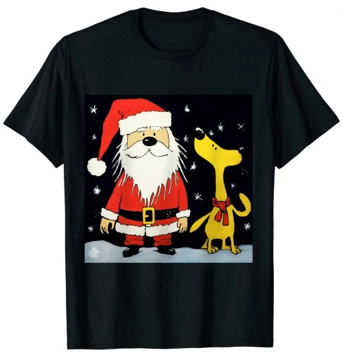 Shangniulu Holiday Snoopy Woodstock Antlers Santa Short Sleeve T-Shirt