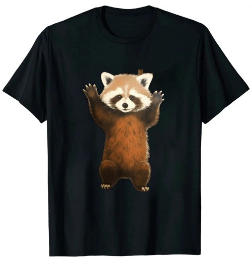 Shangniulu Red Panda Animals Cuddly Woman Animal Motif Man Panda T-Shirt