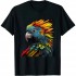 Shangniulu Parrot Colourful Polygon Animal Print Art T-Shirt